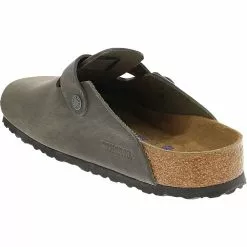 Birkenstock Shoes Birkenstock Boston Soft Footbed Slip On Casual Shoes - Mens -Athletic Shoes Shop BK 1018147R GRY3