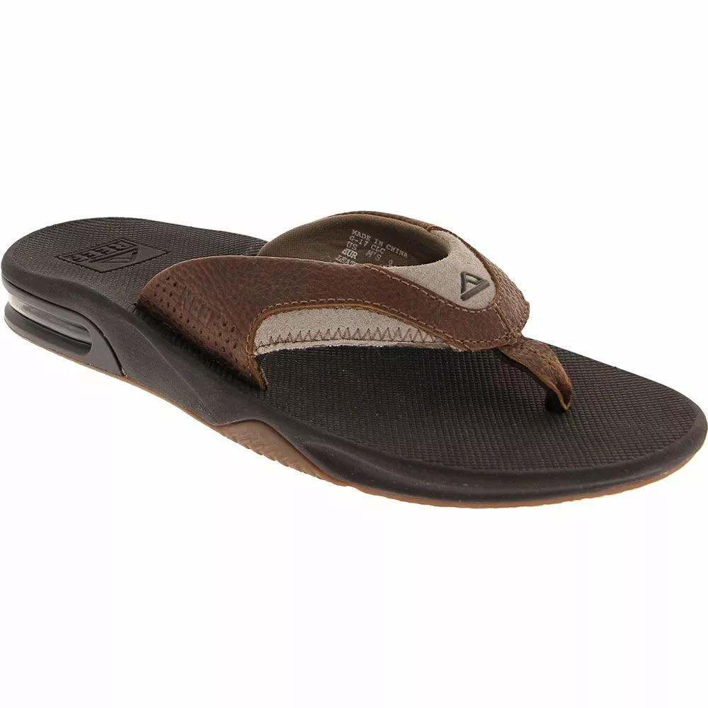 Reef Shoes Reef Leather Fanning Flip Flops - Mens 2 Reef Shoes Reef Leather Fanning Flip Flops - Mens - Image 2