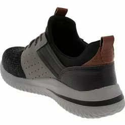 Skechers Shoes Skechers Delson 3.0 Cicada Lace Up Casual Shoes - Mens -Athletic Shoes Shop SK 210238 BLK3