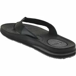 Sanuk Shoes Sanuk Beer Cozy 3 Flip Flops - Mens -Athletic Shoes Shop SU 1099396 BLK3